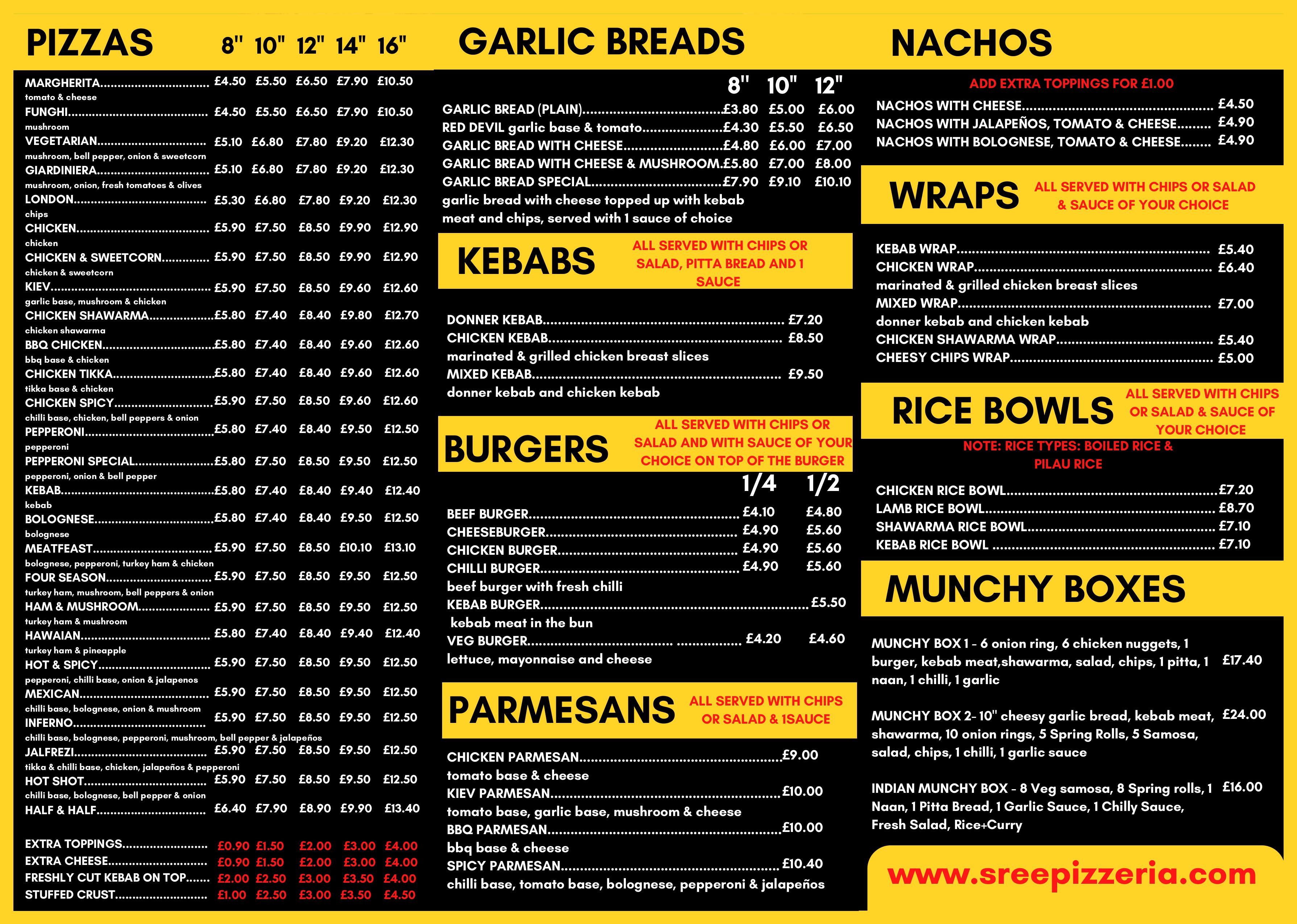 Menu card 2